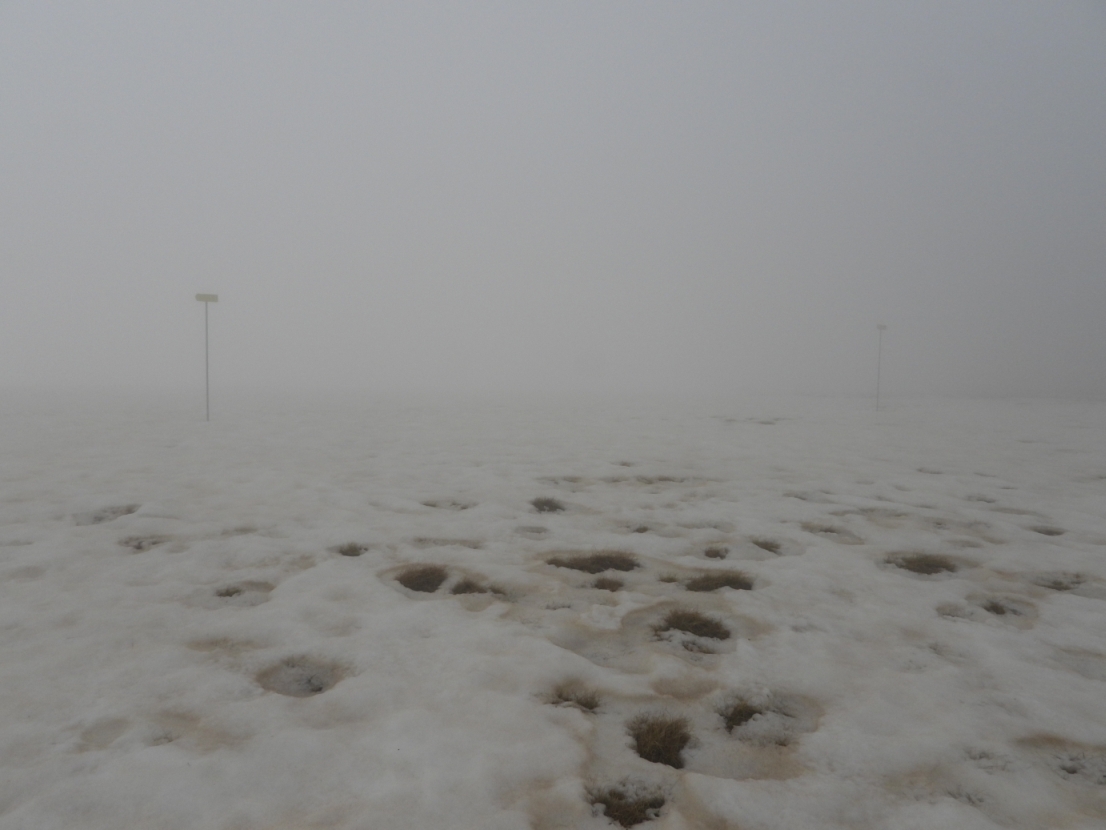 Ende der Strecke - Nebel, so weit das Auge reicht