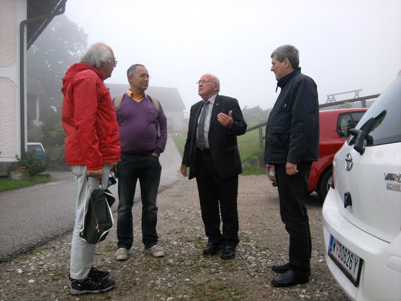 Beim Mostbauern: Thomas, Franz der Jüngere, Franz der Ältere und Werner